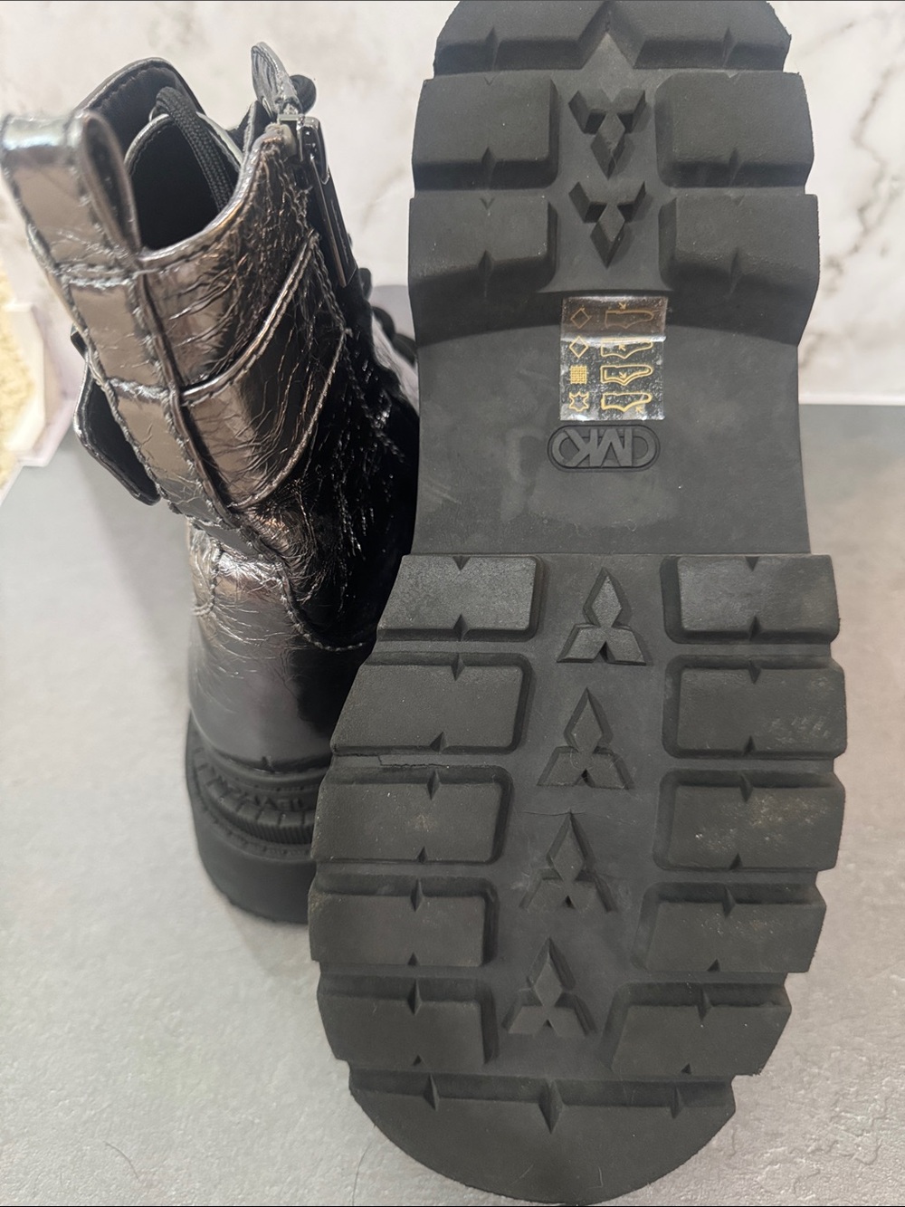 MK
Colby Crackled Metallic Leather Combat Boot - Picture 8 of 10
